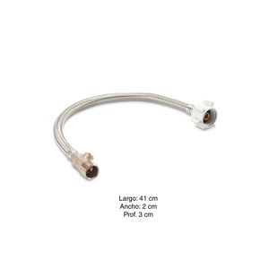 Tubo abasto acero inox valv cierre inod 1/2"x7/8"x40 cm