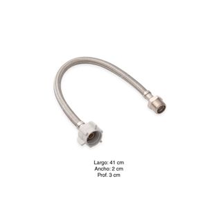 Tubo de abasto para inodoro Acero inox 1/2x7/2" 40cm