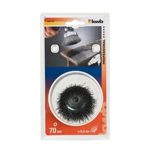 Cepillo Copa Hss Ondulado Grueso para taladro 75x6mm Kwb