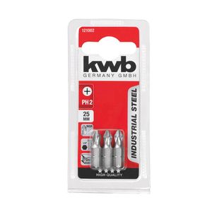 Puntas industriales de acero PH2 25mm x3u