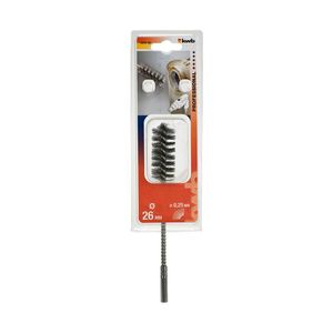 Cepillo espiral acero ondulado para taladro 26mm Kwb