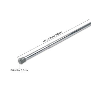 Tubo de ducha ajustable 1.04 - 1.93 m Cromado