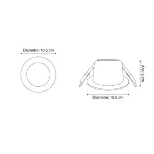 Spot LED Integrado Lightech Dirigible 10W 10.5cm Luz Fría Blanco