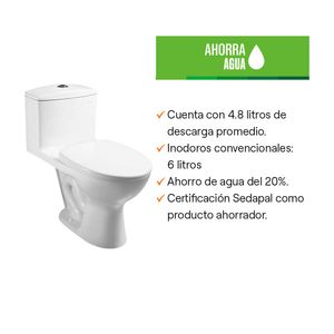 Inodoro One Piece Ibiza Blanco