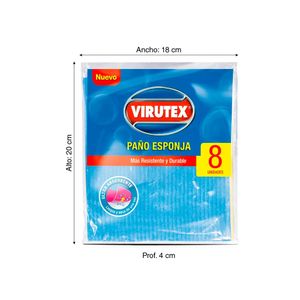 Paño esponja clásica Virutex x8u