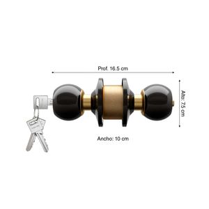 Cerradura Travex para dormitorio Bronce Quemado