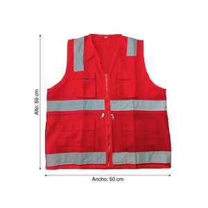 Chaleco Multibolsillo Rojo Talla: S
