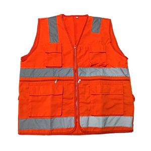 Chaleco Multibolsillo Naranja Talla: S