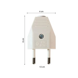 Clavija Enchufe Bipolar Termoplástico  10A 250V