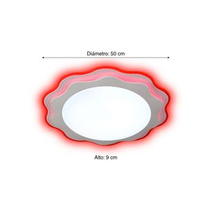 Plafón Geometrico 24W Rojo Luz Fría