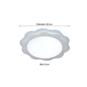 Plafón Ondas 24W Blanco 3 Luces