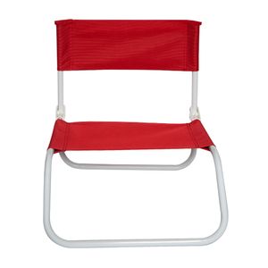 Silla plegable de playa roja