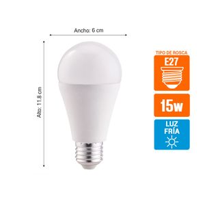 Foco LED Orange E27 15W Luz Fría x 3 unidades