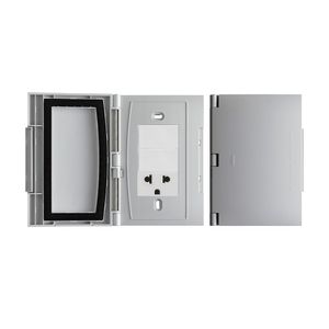 Placa Intemperie (Interruptor + Tomac) Gris