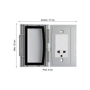 Placa Intemperie (Interruptor + Tomac) Gris