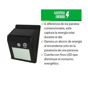 Lámpara solar led con sensor