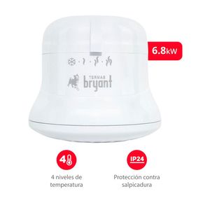Ducha Eléctrica Bryant Ideale 6800W Blanco