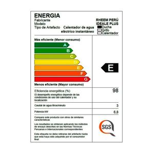 Ducha Eléctrica Bryant Ideale 6800W Blanco