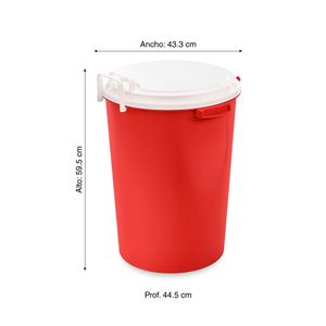 Tacho robusto con tapa mecanizada 50.9 litros