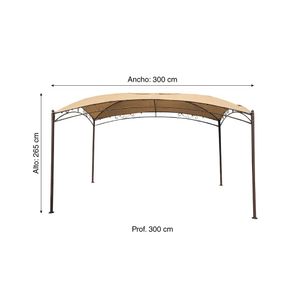 Pérgola Curva 300x300cm Marrón Orange