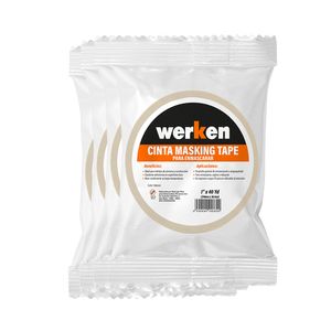 Cinta Masking Tape Multiuso 1" x 40yd (24mmx36m) Werken - 4 unidades