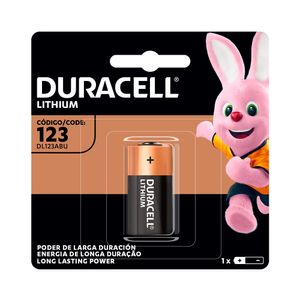 Pila Duracell cilíndrica 123