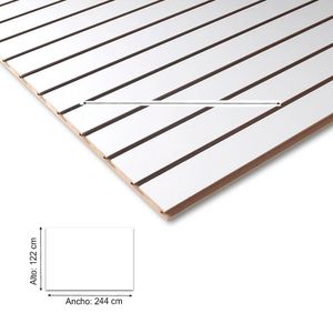 Tablero MDF Ranurado Blanco 18mm 1.22x2.44 metros