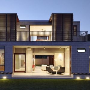 Aplique Ovalado LED Rejilla 20W Luz Amarilla