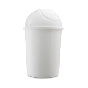 Tacho de baño redondo Blanco Mármol 8 litros
