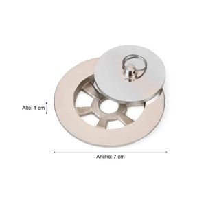 Tapón rejilla Bronce Cromado 3"