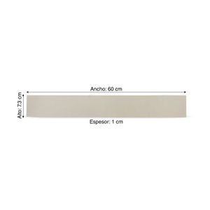 Zócalo Porcelanato Nano Blanco 7.3x60 cm.