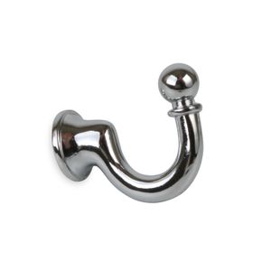Perchero de pared Acero Simple 1 Gancho Plata Cromado Siquar