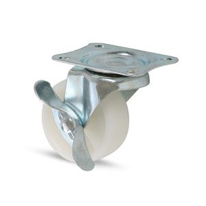 Garrucha plataforma c/freno blanca 2" 40 kg