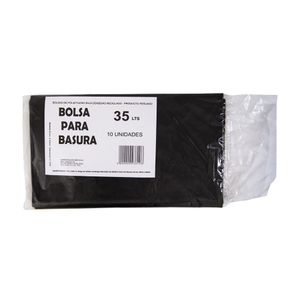 Bolsa negra de basura 35 litros x10 unids.