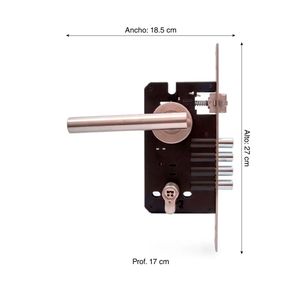 Manija Acero Inoxidable con cerradura exterior izquierda