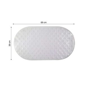 Alfombra para baño antideslizante Frost Transparente