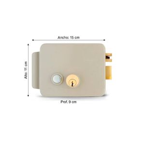 Cerradura eléctrica 12V Doble Llave + Botón