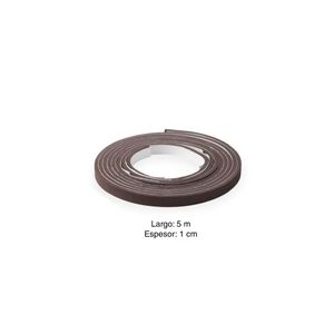 Burlete de vinilo marrón 5x10 mm x5 m