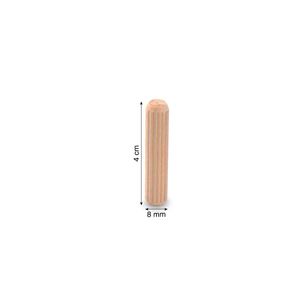 Tarugo de madera ranurado 5/16" x 10 unidades