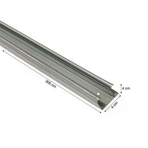 Riel colgante U-20 x 3 metros