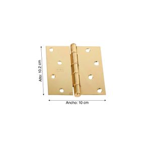 Bisagra Capuchina Bronceada 4"x4" x 2 unidades
