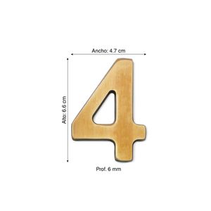 Número 4 de bronce