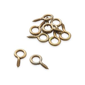 Armella cerrada 3/8" dorada x10 unids.
