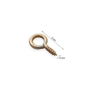 Armella cerrada 3/8" dorada x10 unids.