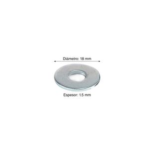 Arandela plana 1/4" x 100 unidades