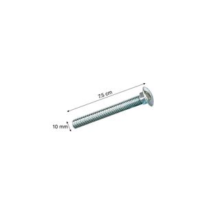 Perno coche + Tuerca + Arandela 3/8x3" x 4 unidades