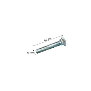 Perno Coche + Tuerca + Arandela 3/8x2 1/2" x 4 unidades
