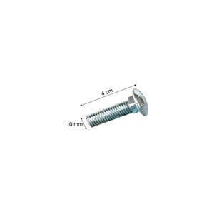 Perno Coche + Tuerca + Arandela 3/8x1 1/2" x 4 unidades