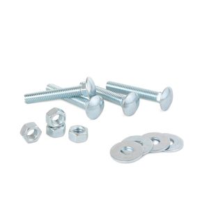 Perno coche + Tuerca + Aran 5/16" x 2" x 4 unidades