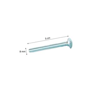 Perno coche + Tuerca + Aran 5/16" x 2" x 4 unidades